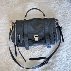 Proenza Schouler PS1 Medium - Zip Style with crackled black leather